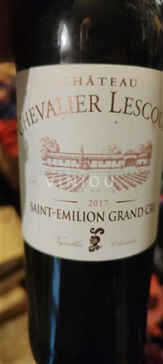 Bordeaux Saint-Émilion Grand Cru Grand Cru Château Chevalier Lescou 2017