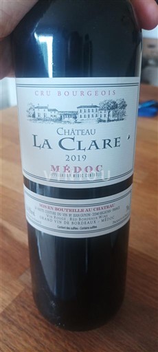 Bordeaux Médoc Château La Clare Cru bourgeois 2019