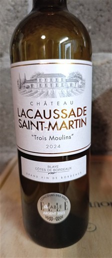 Burdeos Blaye-Côtes de Burdeos Château Lacaussade Saint-Martin Trois Moulins 2024