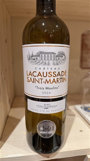 Burdeos Blaye-Côtes de Burdeos Château Lacaussade Saint-Martin Trois Moulins 2024