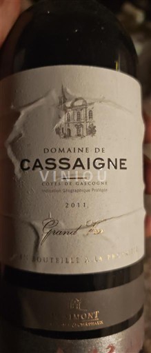 Southwest Côtes de Gascogne Domaine Cassaigne Grand Vin 2011