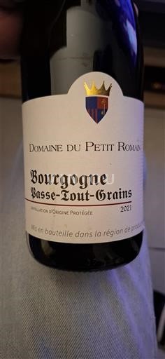 Bourgogne Bourgogne-passetoutgrain Domaine Petit Romain 2021