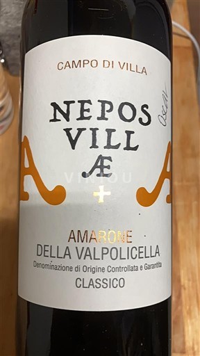 Vénétie Amarone della Valpolicella Nepos Villae Campo di Villa 2015