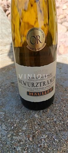 Вина Blanc sec Hauller 2023 Francuska Алзас Аласас Vin de France