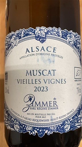 Alsace Zimmer Vieilles Vignes 2023