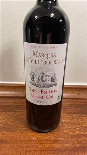 Bordeaux Saint-Émilion Grand Cru Marquis de Villebourbon 2018