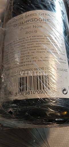 Burgundi Bourgogne Domaine Saint-Germain 2015