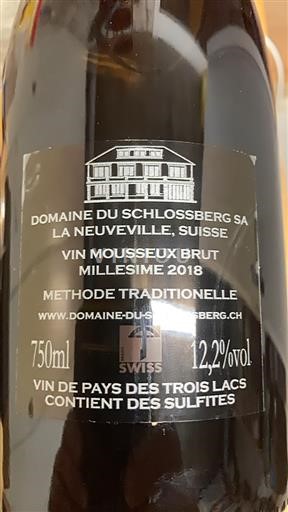Neuchâtel Non specificato Domaine Schlossberg Millesime 2018