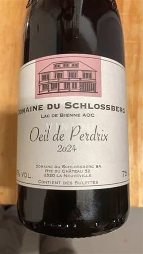 Neuchâtel Occhio di Pernice (rosato di Pinot Nero) Domaine Schlossberg 2024