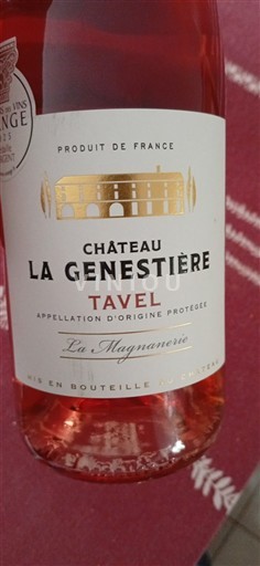 Rhônedalen Tavel Château La Genestière La Magnanerie Icke årgångsbetecknad