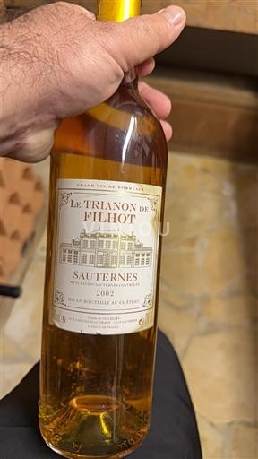 Bordeaux Sauternes Château Filhot Le Trianon de Filhot 2002