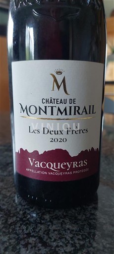 Thung lũng Rhône Vacqueyras Château Montmirail Les Deux Frères 2020