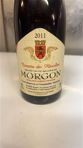 Beaujolais Morgon Domaine Des Marcellins Réserve à l’Assemblée Nationale 2011