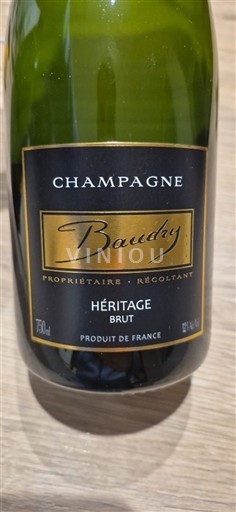 Champaña Champán Baudry Héritage Sin añada