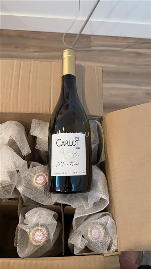 Vin Rouge sec La Terre Natale Mas Carlot 2023 France Vallée du Rhône AOC