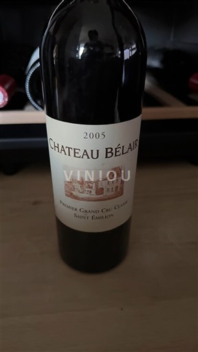 Bordo Saint-Émilion Premier Grand Cru Classé Château Bélair 2005