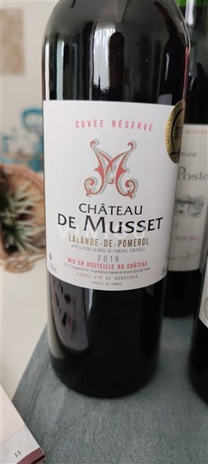 Bordeaux Lalande-de-pomerol Château Musset Réserve 2019