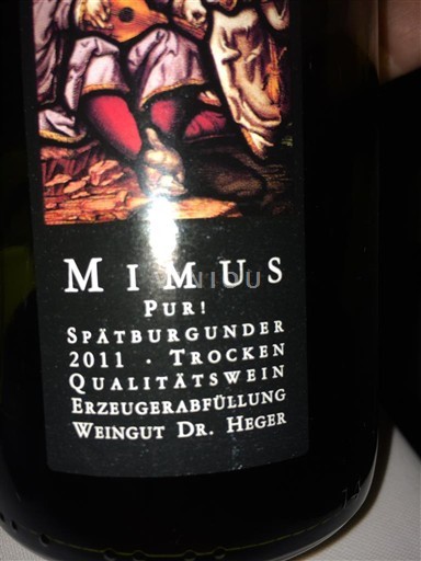 Baden Weingut Dr. Heger Mimus Pur! 2011