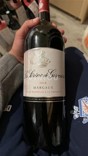 Bordeaux Margaux Giscours La Sirène de Giscours 2018