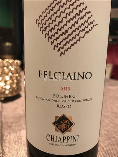 Toscana Bolgheri Chiappini Felciaino 2015