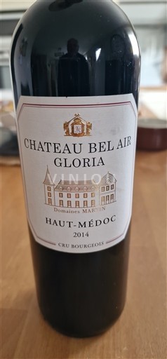 Bordeaux Haut-Médoc Cru Bourgeois Château Bel Air Gloria 2014