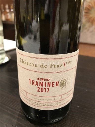 Fribourg Vully Château Praz Gewürztraminer 2017