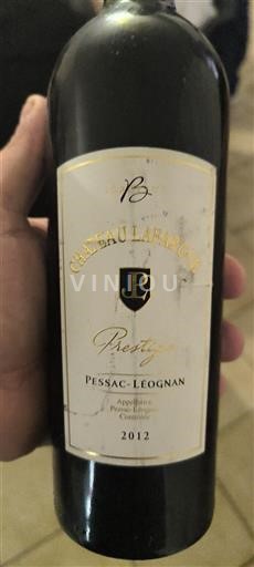 Bordeaux Pessac-Léognan Château Lafargue Prestige 2012