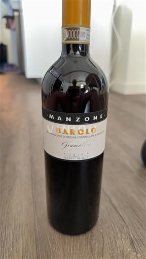 Piedmont Wines Barolo Manzone Gramolere 2020