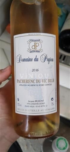 Lounais-Ranska Pacherenc-du-vic-bilh Domaine Peyrou 2016