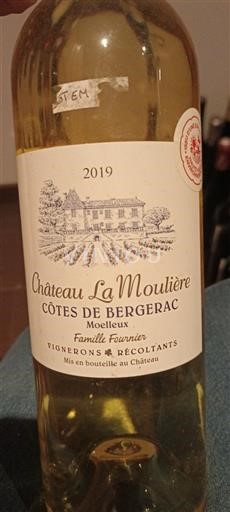Lounais-Ranska Côtes-de-bergerac Château La Moulière 2019