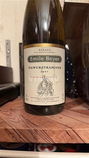 Alsace Không được chỉ định Vendanges Tardives Emile Beyer 2007