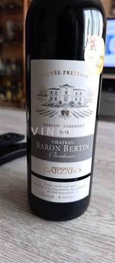 Bordeaux Château Baron Bertin Prestige 2018