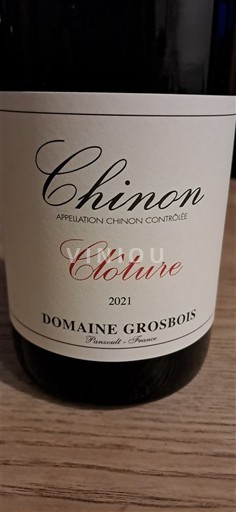 Thung lũng sông Loire Chinon Domaine Grosbois Clôture 2021