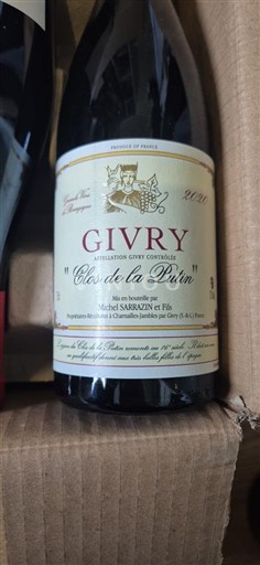Bourgogne Givry Domaine Michel Sarrazin et Fils Clos de la Pucin 2020