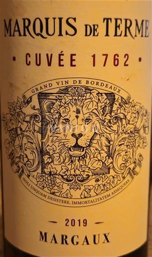 Bordeaux Margaux Marquis de Terme 1762 2019