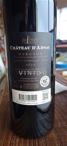 Bordeaux Margaux Château Arsac 2023