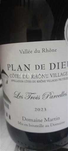 Údolí Rhôny Nespecifikováno Domaine Martin Les Trois Parcelles 2023