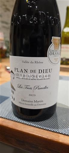 Rhônen laakso Määrittelemätön Domaine Martin Les Trois Parcelles 2023