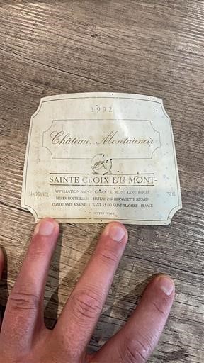 Bordeaux Sainte-Croix-Du-Mont Château Montauriac 1992