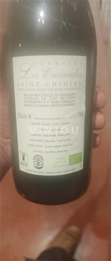 Languedoc Saint-Chinian Domaine Les Eminades 2022