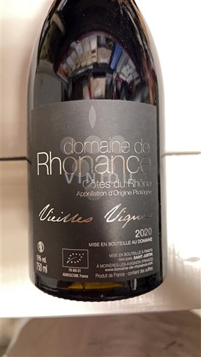 Vallée du Rhône Côtes-du-rhône Domaine Rhonance Vieilles Vignes 2020