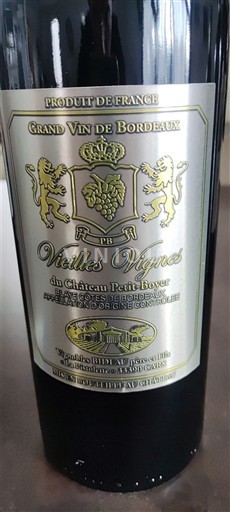 Bordeaux Côtes-de-Bordeaux Château Petit Boyer Vieilles Vignes 2023