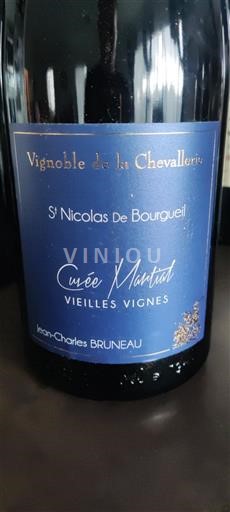 Loirevallei Saint-Nicolas-De-Bourgueil Vignoble de la Chevalerie Martial Vieilles Vignes Niet-geïntegreerd