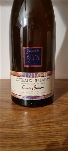 Loiredalen Coteaux-du-Layon Domaine Petit Val Simon 2003