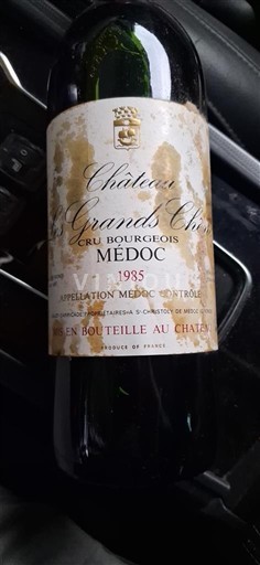 Bordeaux Médoc Cru Bourgeois Château Les Grands Chênes 1985