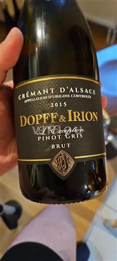 Alsácia Crémant da Alsácia Dopff & Irion L'Exception Pinot Gris 2015