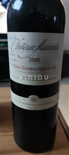 Bordeaux Saint-Émilion Grand Cru Château Maurins 2001