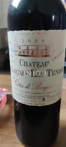Lounais-Ranska Côtes-de-bergerac Château Les Tendoux 2000