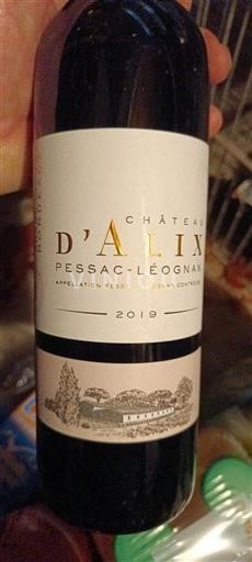 Burdeos Pessac-Léognan Château Alix 2019