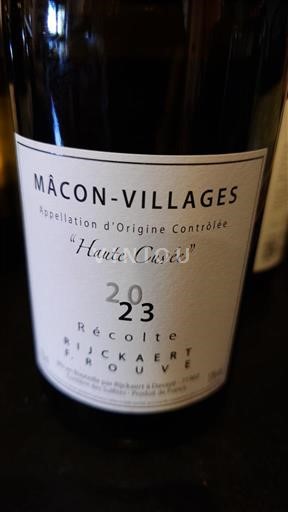 Burgundi Mâcon ja Mâcon-kylät Rijckaert Frouve Haute 2023